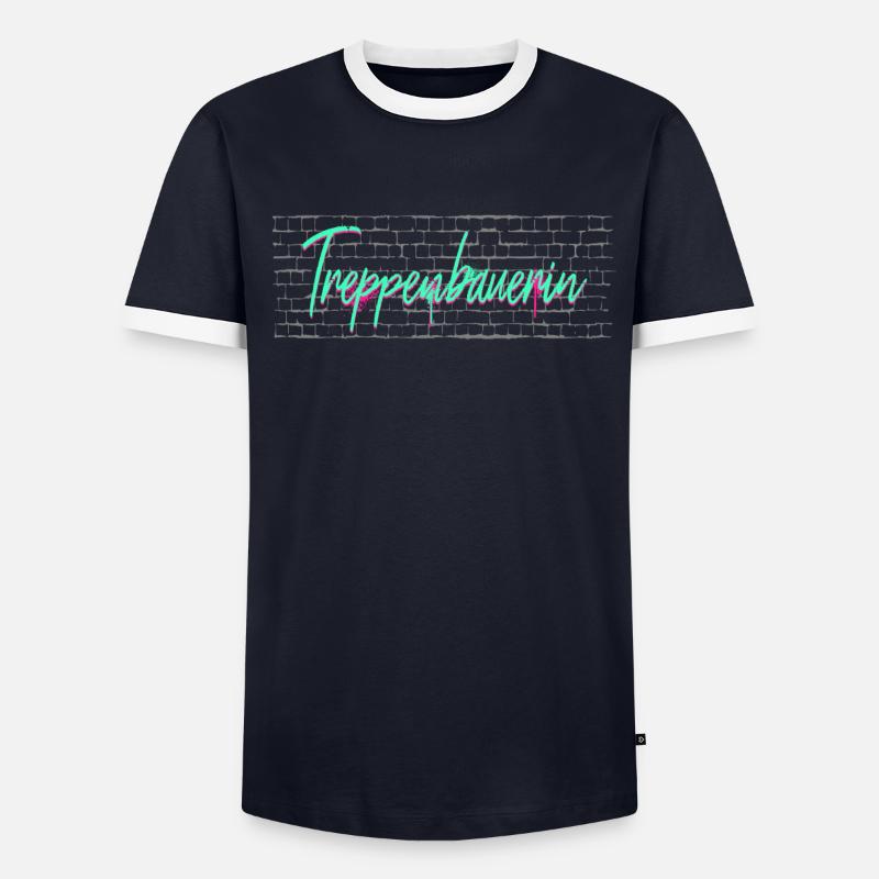 Charpentier Graduation cadeau escalier constructeur T-shirt contrasté Homme