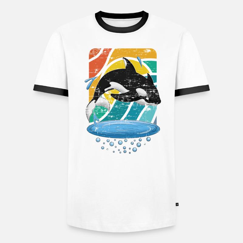Baleine à épée Tueuse Orca T-shirt contrasté Homme