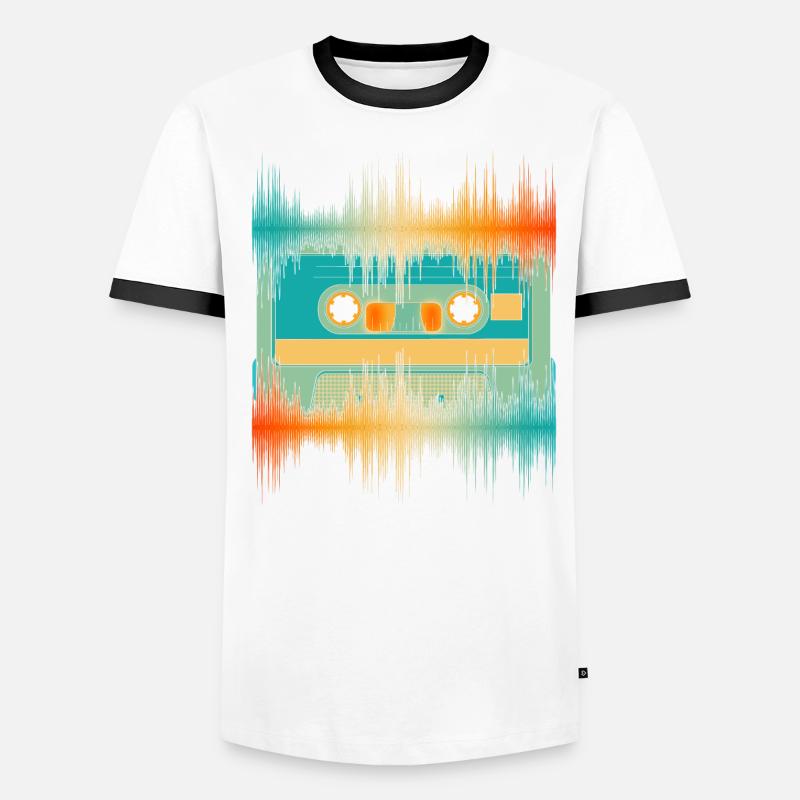 Equalizer Sound Technology Gift Cassette Soundwave Men's Ringer Shirt