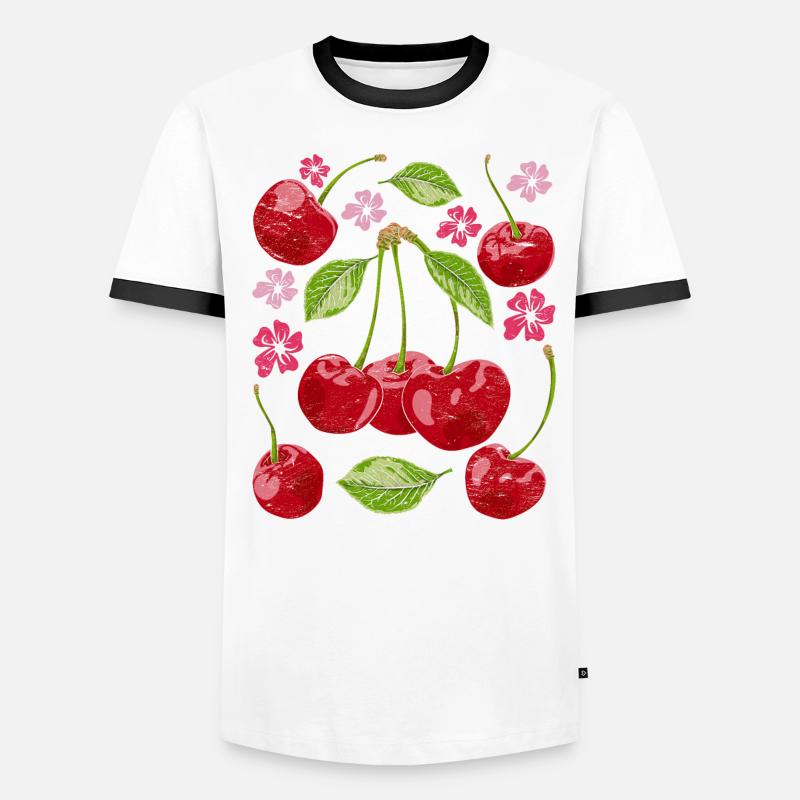 Cherry Blossoms Summer Fruit Gift Sakura Cherry T-shirt contrasté Homme