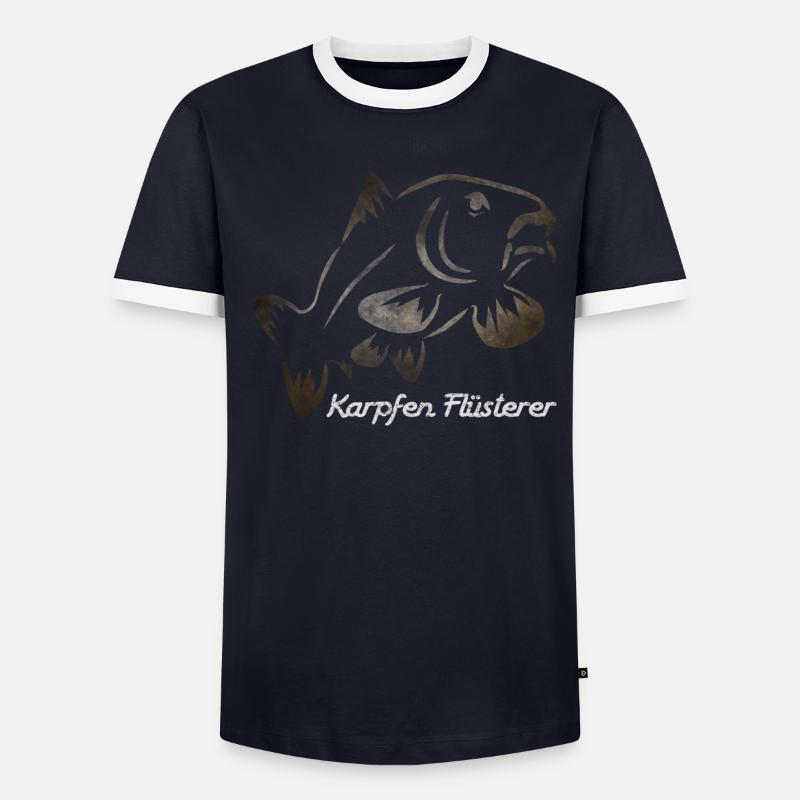 Karpfen Flüsterer Männer Kontrast-T-Shirt