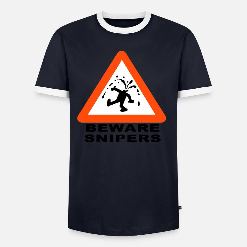 Beware Snipers Men's Ringer Shirt