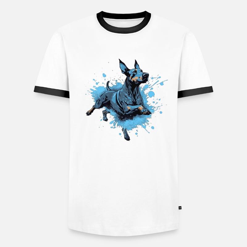 Doberman Dock-Plongée dans l’eau T-shirt contrasté Homme