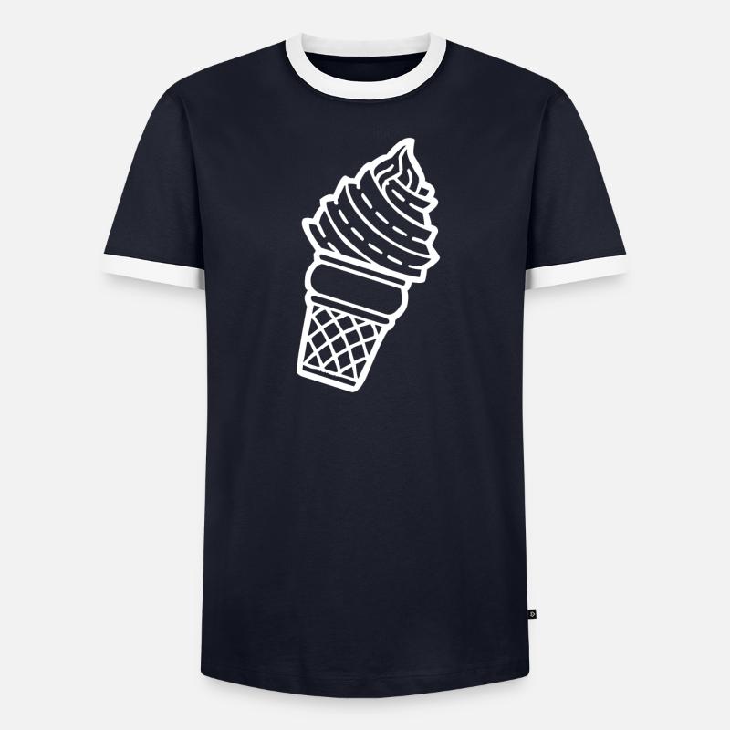 Achetez un cornet de glace avec de la glace molle T-shirt contrasté Homme