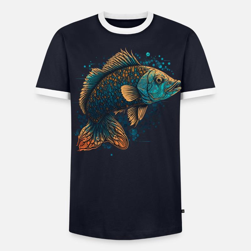 Fish Artwork Men's Ringer Shirt