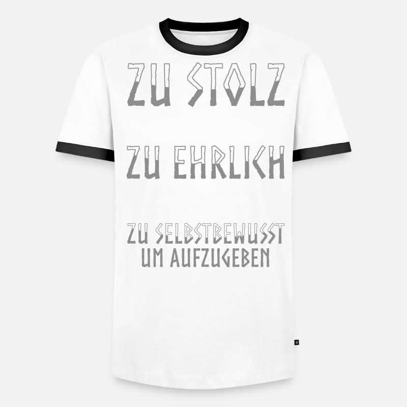 Stolz, Ehrlich, Selbstbe. Männer Kontrast-T-Shirt