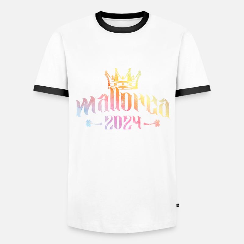 Majorque 2024 Visite colorée T-shirt contrasté Homme
