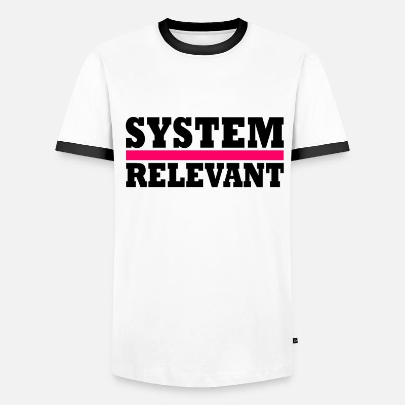 System relevant Männer Kontrast-T-Shirt