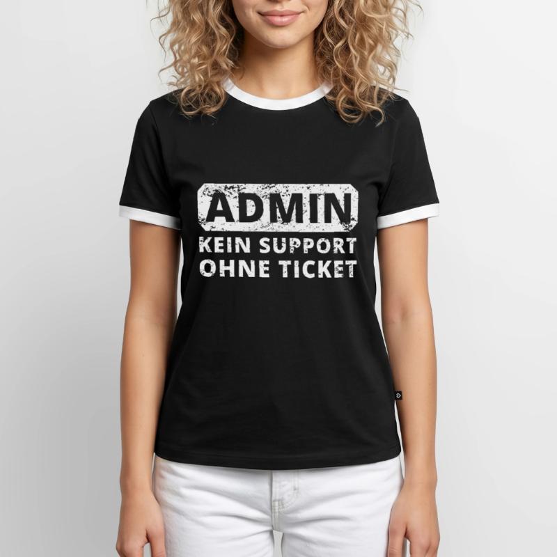admin edv programmierer Informatik Computer Männer Kontrast-T-Shirt