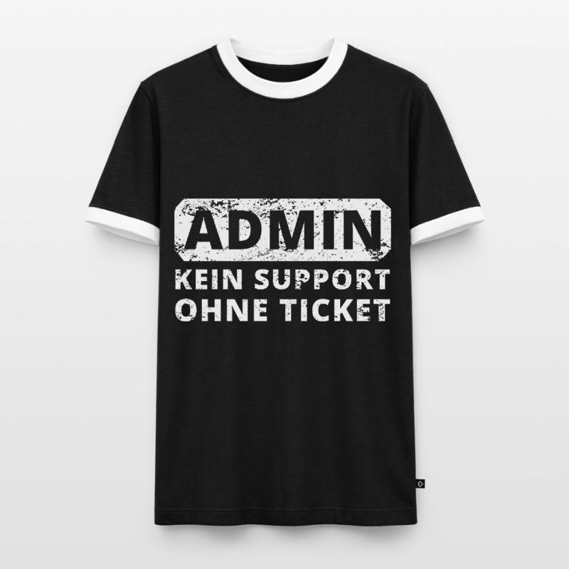admin edv programmierer Informatik Computer Männer Kontrast-T-Shirt