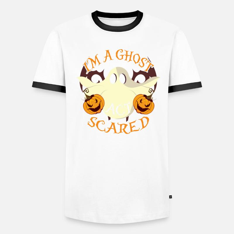 I'm A Ghost Act Scared Men's Ringer Shirt