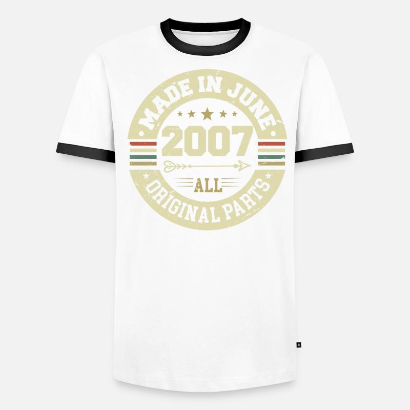 Juni 2007 Geburtstagsgeschenk Juni 2007 Juni 2007 Männer Kontrast-T-Shirt