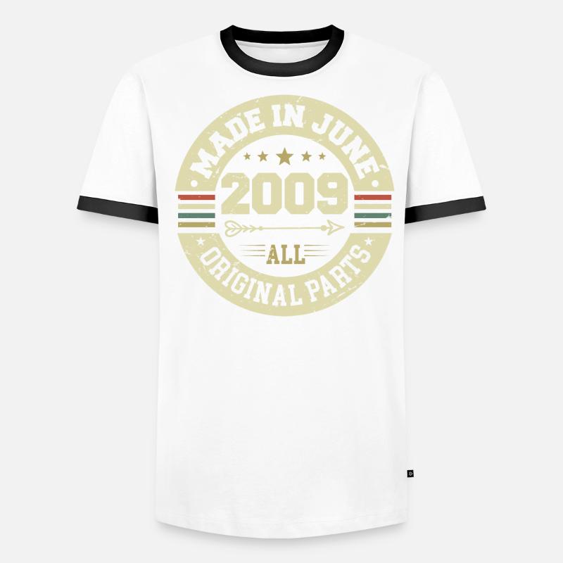 Juni 2009 Geburtstagsgeschenk Juni 2009 Juni 2009 Männer Kontrast-T-Shirt