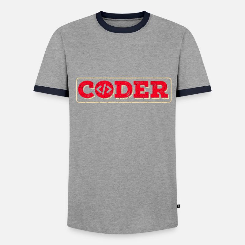 Programmierer Informatiker - Männer Kontrast-T-Shirt - Grau meliert/Schwarz