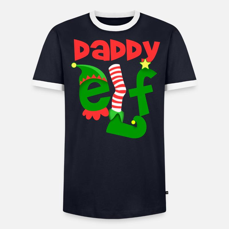 daddy elf T-shirt contrasté Homme