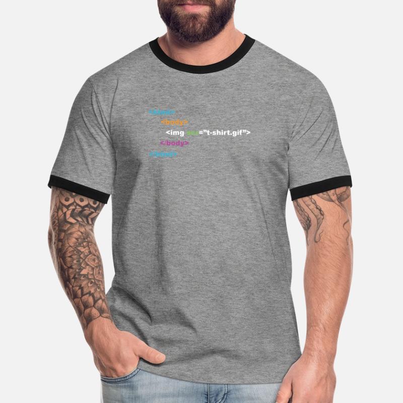 HTML-Programmierer Computer-Nerd Männer Kontrast-T-Shirt