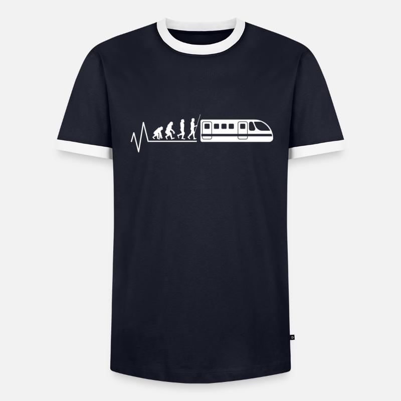 Train Evolution Driver Geschenk - Männer Kontrast-T-Shirt - undefined