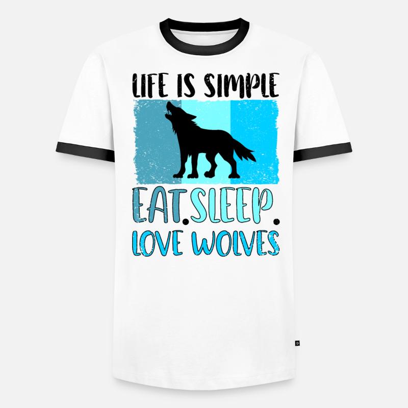Wolf Wolves Wolf Pack Men's Ringer Shirt