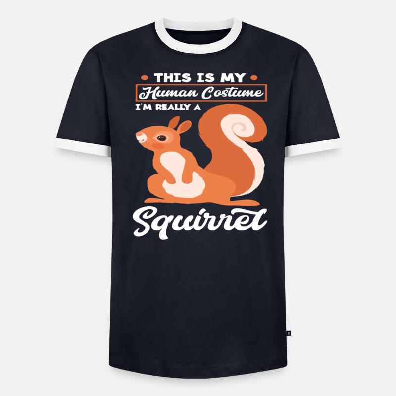 Süßes Eichhörnchen Kostüm - Männer Kontrast-T-Shirt - undefined