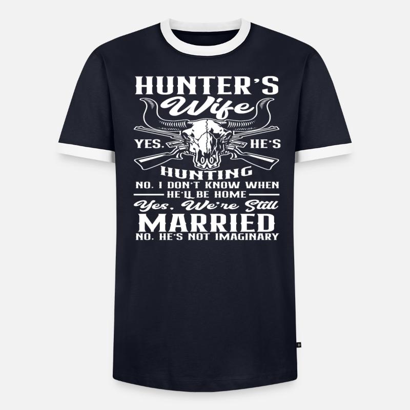 Jäger Ehefrau - Männer Kontrast-T-Shirt - undefined
