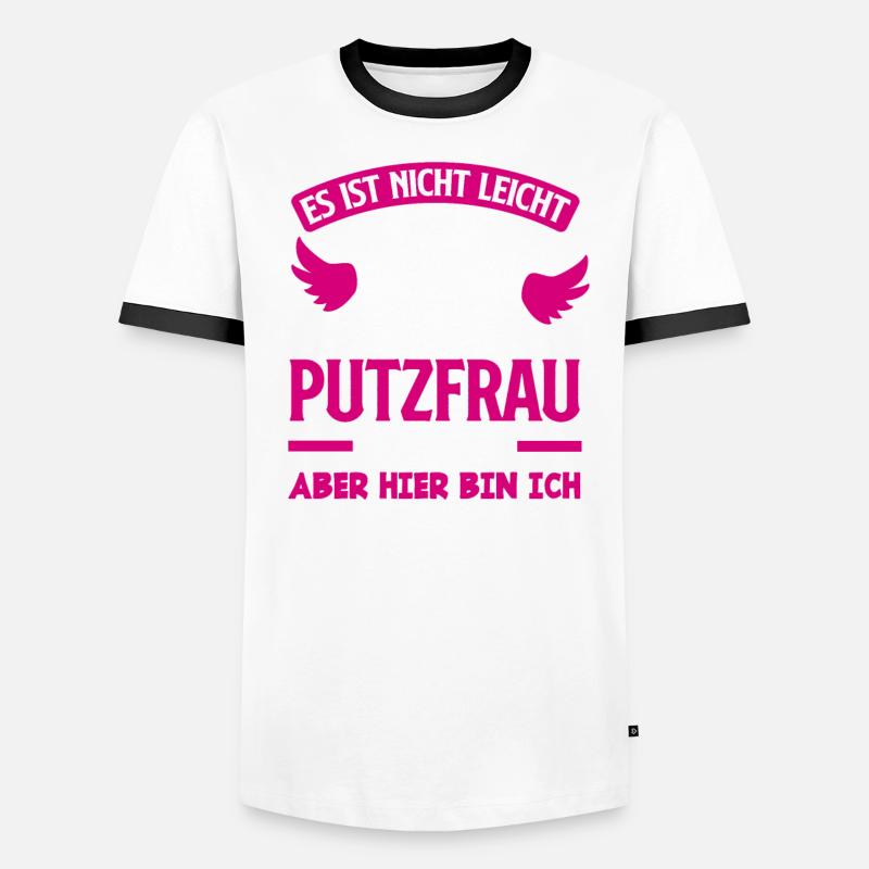 Putzfrau Engel Geschenk Männer Kontrast-T-Shirt