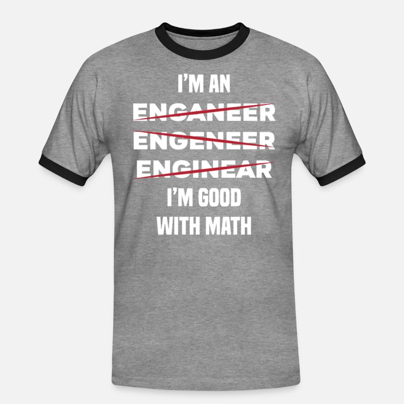 Engineer - Men's Ringer Shirt - heather grey/black