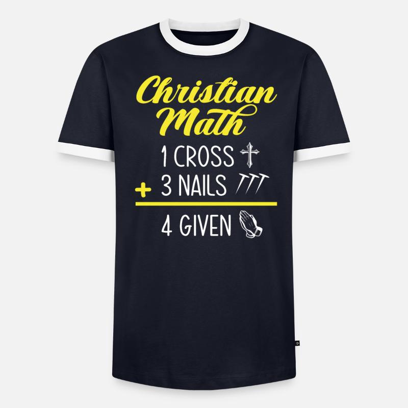 Pasteur Pasteur Mathématiques chrétiennes T-shirt contrasté Homme