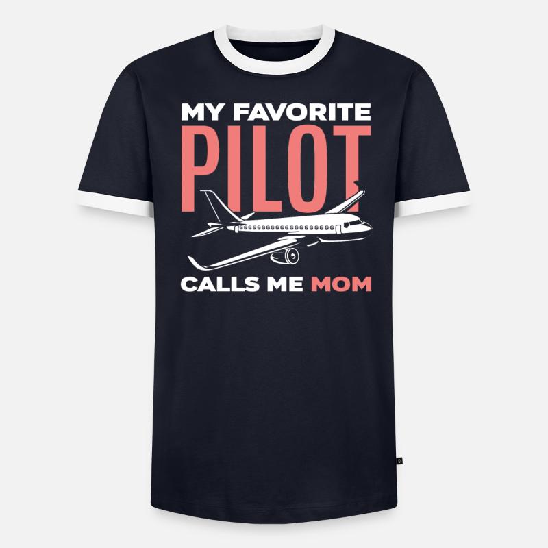 Piloten Mutter Mama Pilot - Männer Kontrast-T-Shirt - undefined