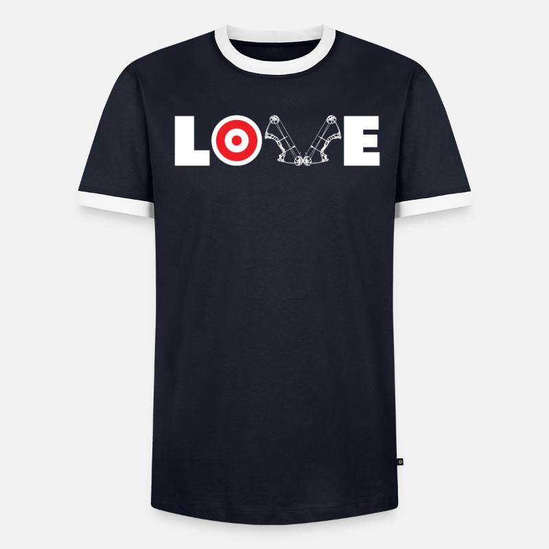 Liebe Bogen Bogenschießen - Männer Kontrast-T-Shirt - undefined