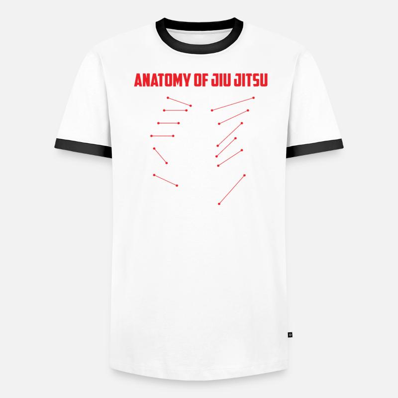 Anatomie des techniques de Jiu Jitsu T-shirt contrasté Homme