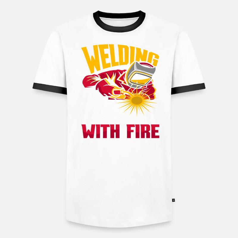 La soudure, c’est comme coudre avec du feu T-shirt contrasté Homme