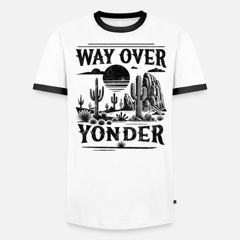 Weit drüben Männer Kontrast-T-Shirt