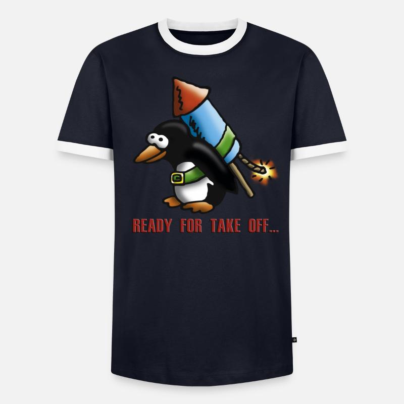 rocket_pinguin_e T-shirt contrasté Homme