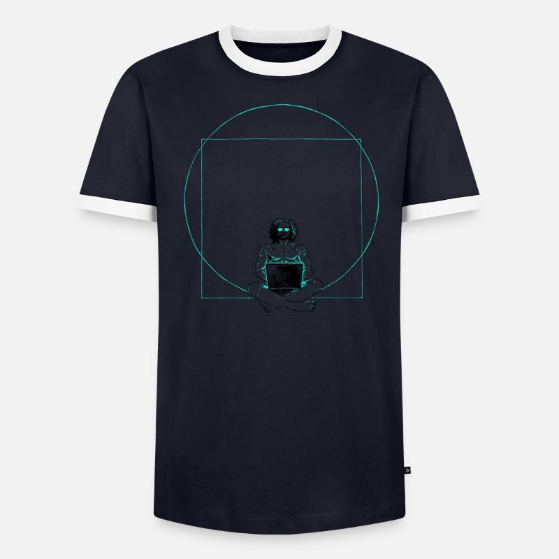 Nerd Männer Kontrast-T-Shirt