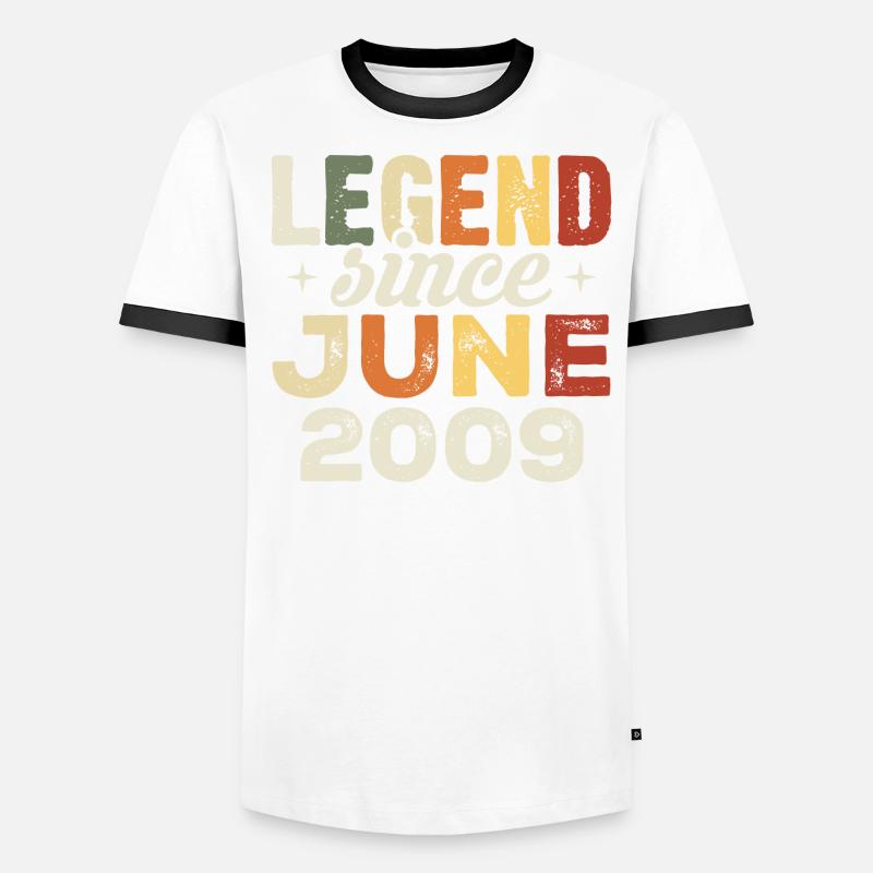 Juni 2009 Geburtstagsgeschenk Juni 2009 Juni 2009 Männer Kontrast-T-Shirt