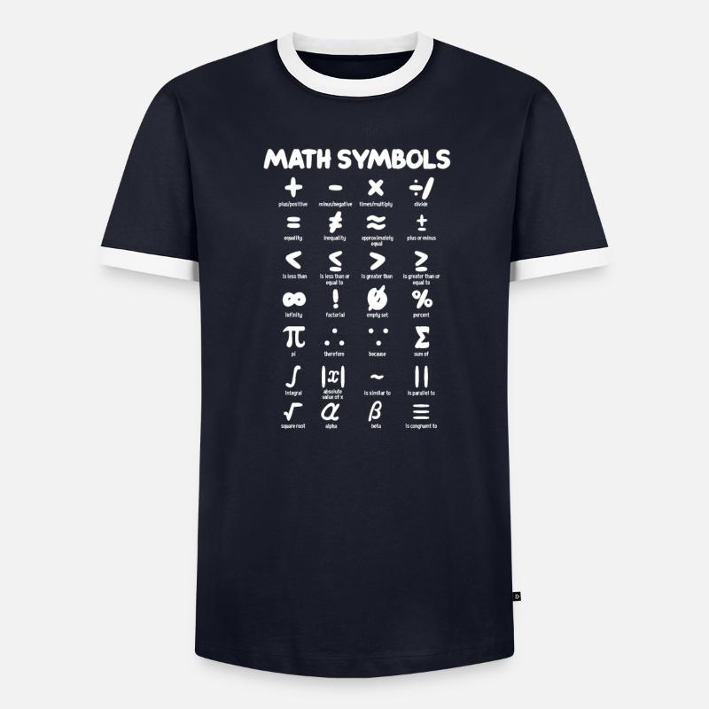 Mathe Männer Kontrast-T-Shirt