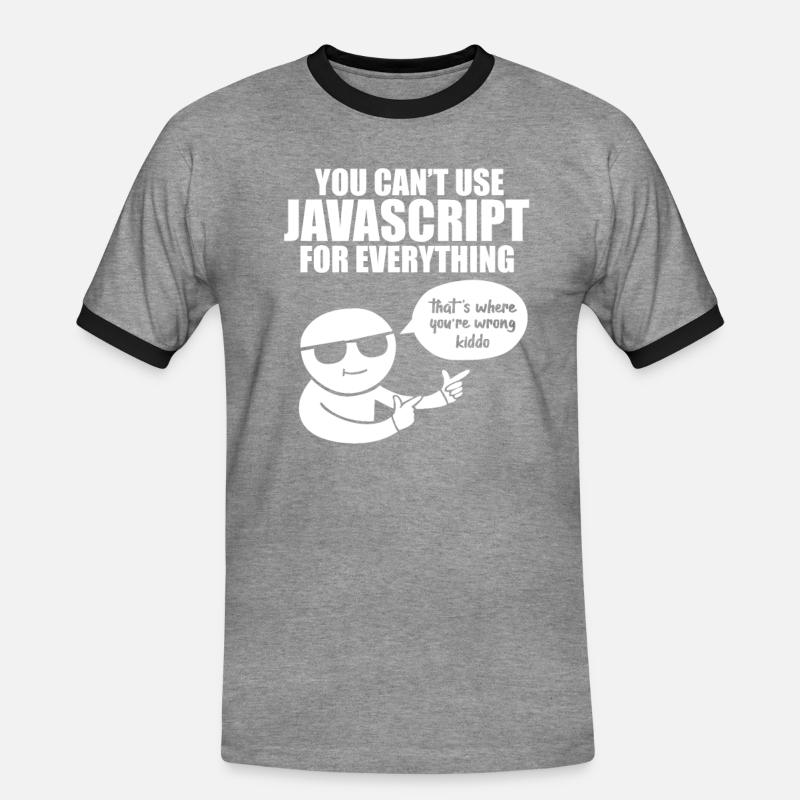 Programmierer Javascript - Männer Kontrast-T-Shirt - Grau meliert/Schwarz