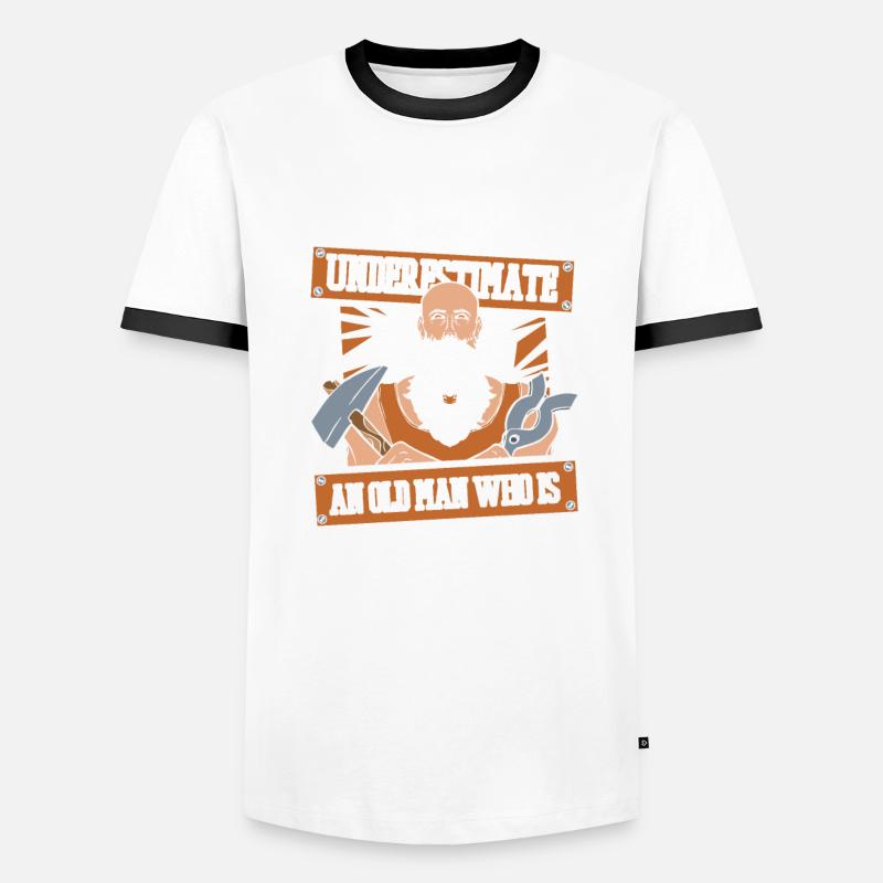 Forgeron forgeron forgeron Anvil forge forgeage T-shirt contrasté Homme