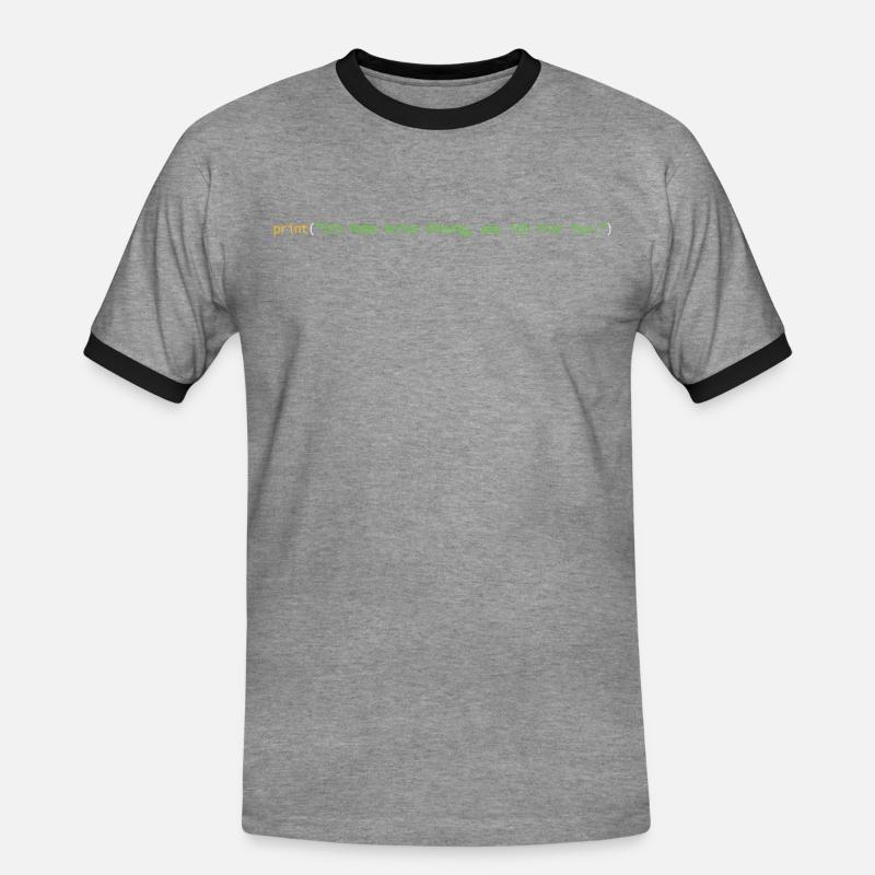 Programmierer Informatiker Nerd Softwareingenieur - Männer Kontrast-T-Shirt - Grau meliert/Schwarz