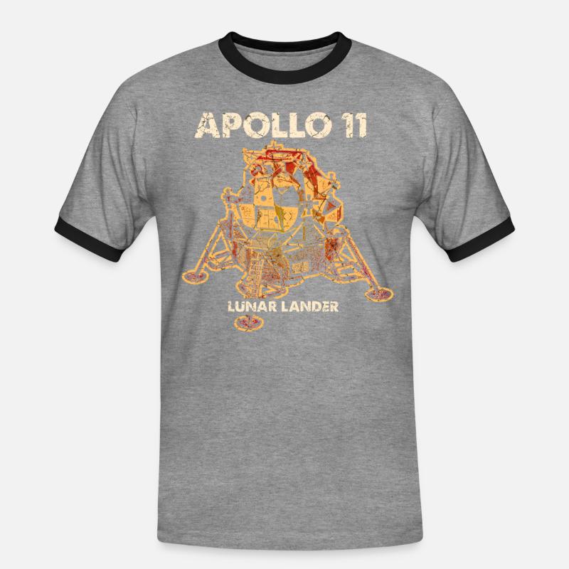 Apollo Lunar Module - Men's Ringer Shirt - heather grey/black