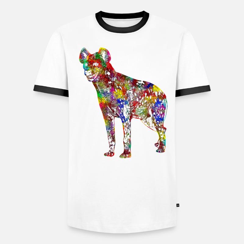 Hyäne Männer Kontrast-T-Shirt