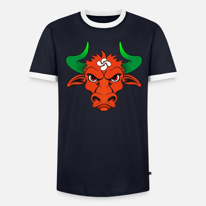 taureau basque T-shirt contrasté Homme