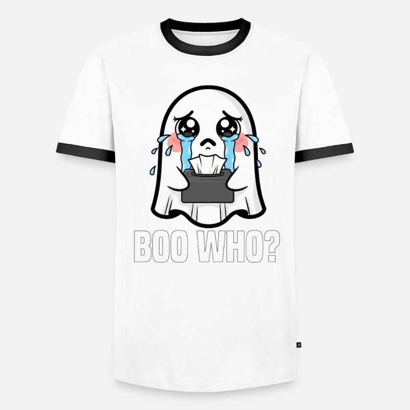 WER WIRD AUSGEBUHT? - GHOST HALLOWEEN Männer Kontrast-T-Shirt