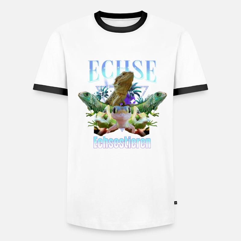 Lizard Y2K contrefait T-shirt contrasté Homme