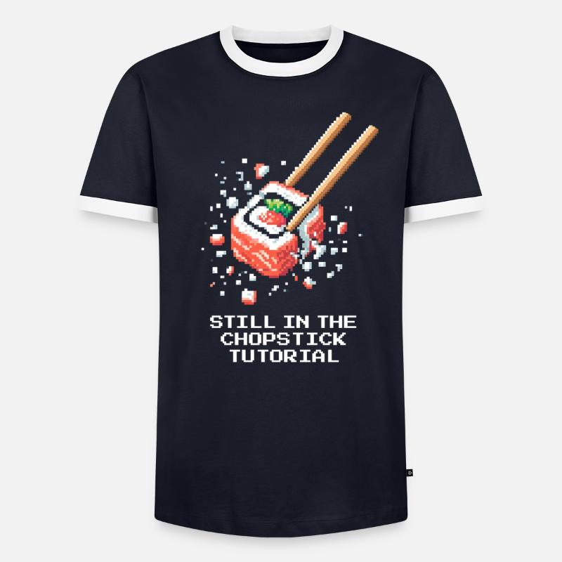 Noch im Stäbchen-Tutorial | Sushi Anfänger - Männer Kontrast-T-Shirt - undefined