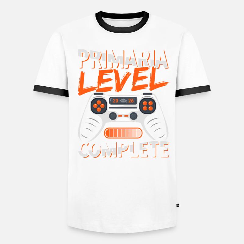 Elementary Graduation Diploma Elementary School Gamer Men's Ringer Shirt