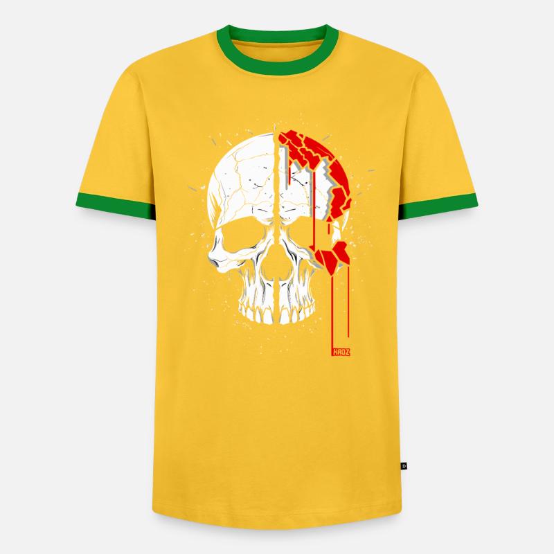 Skull with cool effect - Men's Ringer Shirt - undefined