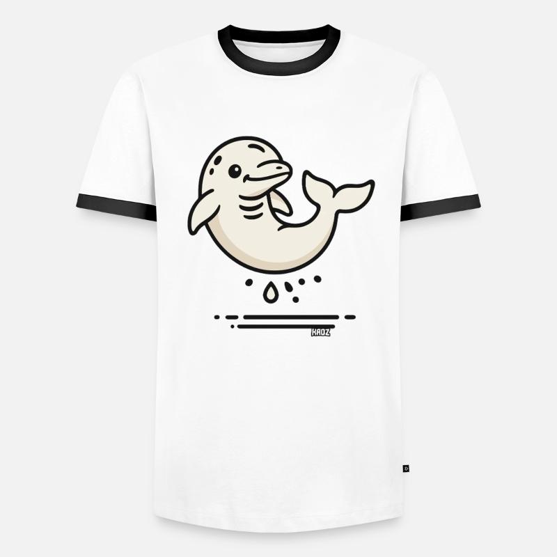 Dauphin mignon dans le style comic T-shirt contrasté Homme