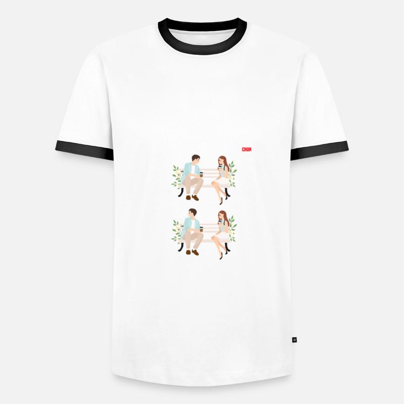Instructeur de l’école d’enseignants de Wing Chun Leçon de Kung T-shirt contrasté Homme