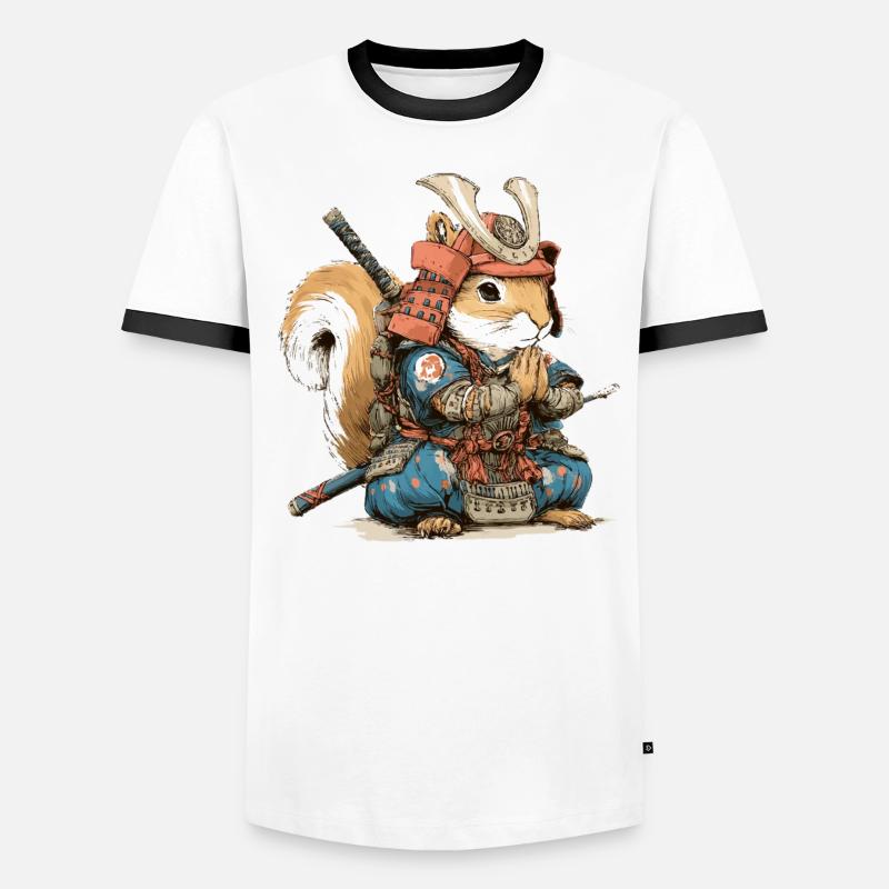 Squirrel Samurai Armor Men's Ringer Shirt